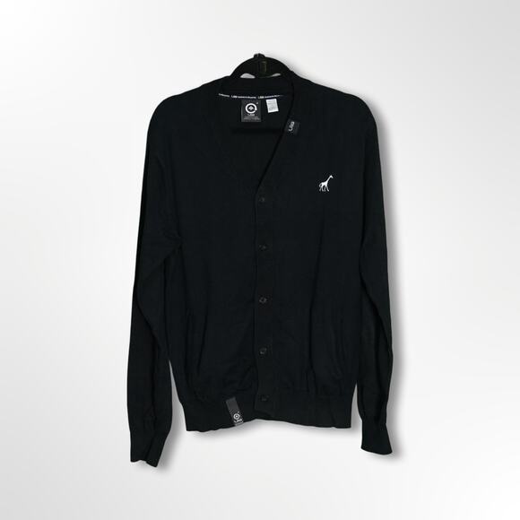 LRG Gray and Black Button-Down Cardigan - Size Medium - Picture 1 of 6